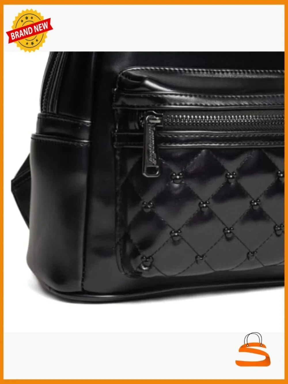 Loungefly Minnie Mouse Mini Backpack Iridescent Studded Faux Leather